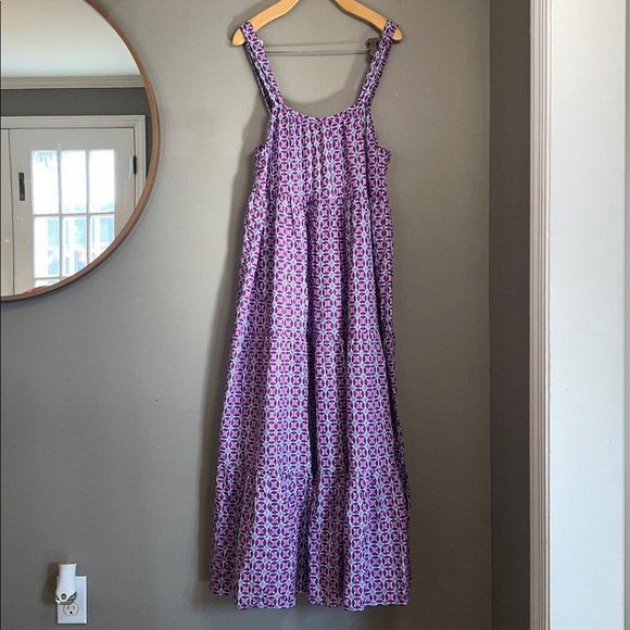 NWT Mango Purple Jaipur Midi Dress Size 6 - Picture 2 of 8